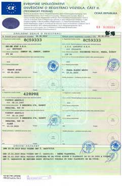 Техпаспорт Чехия