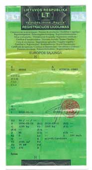 Техпаспорт Литва